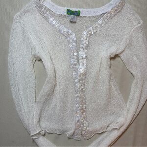 Vintage handmade fairy sequin cardigan